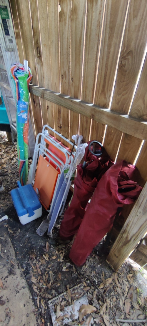 Beach Chairs, Umbrella, Cooler