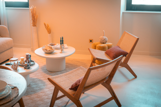 Salon avec vue sur le Vieux Port