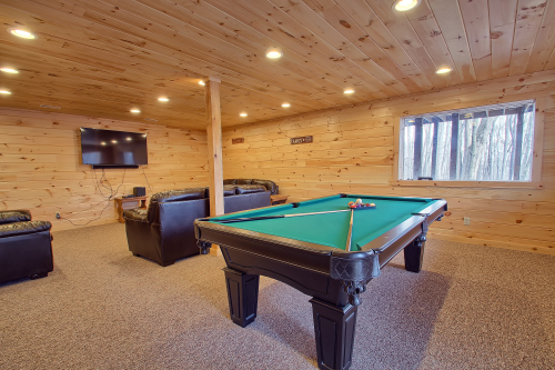 Pool Table and Sitting/Entertainment Area (No TV service - Bring DVD's), Lower Level