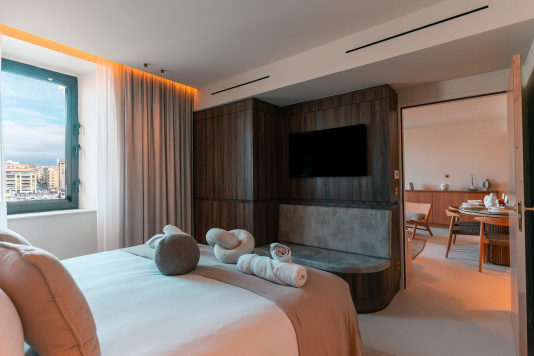 Chambre 1 avec douche et vue sur le Vieux Port 