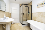Master bathroom with brand new shower enclosure