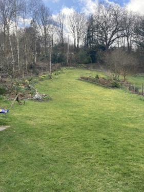 Fully enclosed back garden at Maple Bank