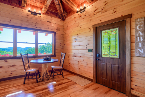 Dining Area and Entrance Door, Soaring Eagle Luxury Treehouse