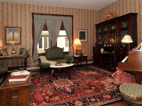 Victorian Loft B&B - formal parlor with grand piano