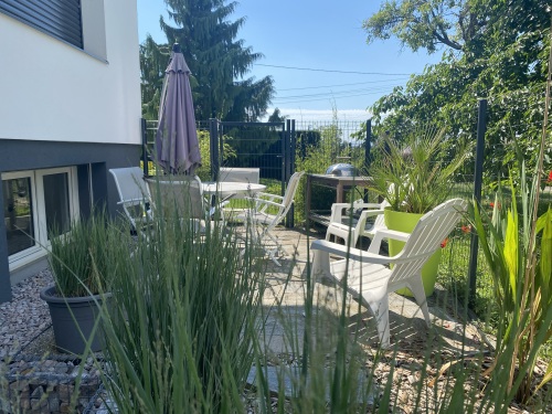 Jolie terrasse du Fuji avec barbecue