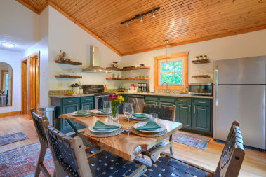 Open concept kitchen and dining