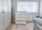 Bedroom 2: Wardrobe, Chest of Drawers + Single bed