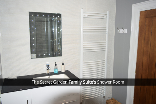 The Secret Garden Family Suite's Shower Room