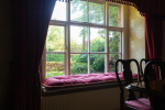 Window seat and view of garden