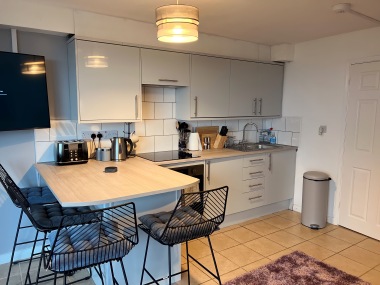 kitchen with dining area 