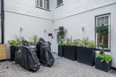 A refined entrance offering a warm first impression