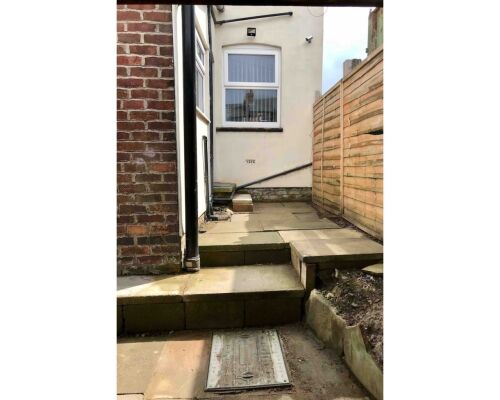 Private back yard area
