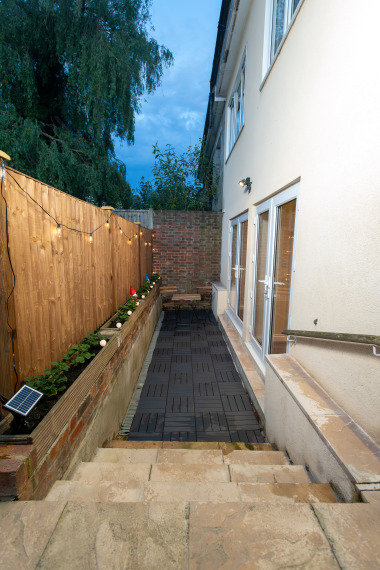 Entry into the patio area