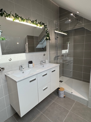 meuble double vasque et grande douche