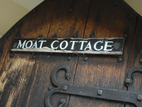 The entrance to 16th Century 'Moat Cottage' 