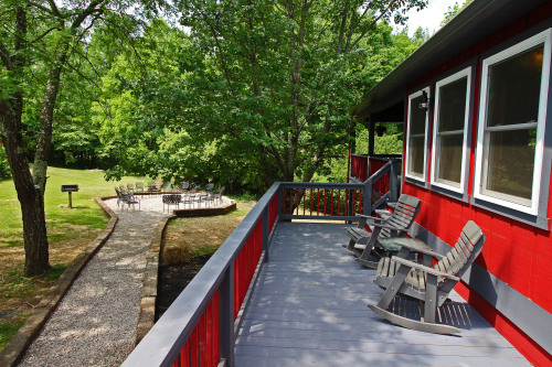 Sid Deck, with Poly Rockers, and Fire Pit path to left