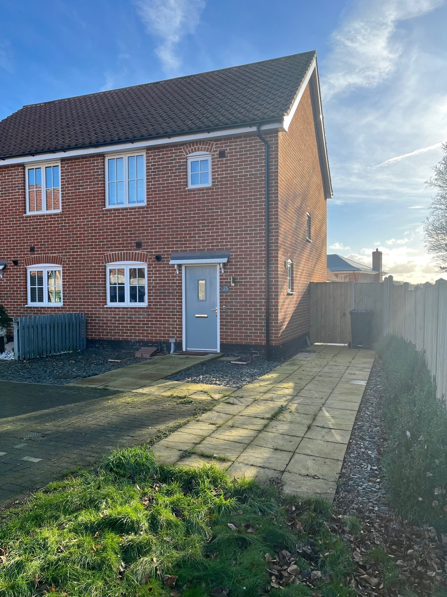 House front and parking