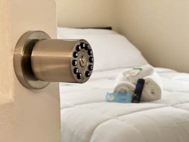 Keypad Entry to your bedroom for easy access and security.
