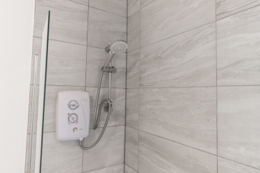 Elegant bath and vanity area