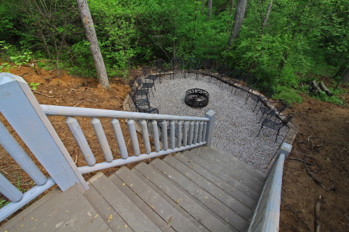 Fire Pit area, from top of stairs