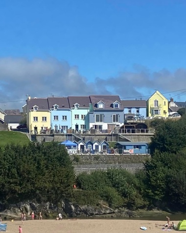 View of Golwgfor on the right yellow house