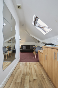 Modern kitchen with all essentials for short or extended stays