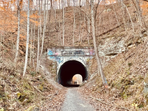 Check out the Moonville Tunnel located by Lake Hope State Park! 
