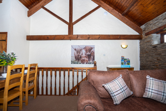 Soaring Vaulted A-Frame Ceiling - The apex of The Wheel House's original timber roof structure — one of the most dramatic and characterful spaces on the estate