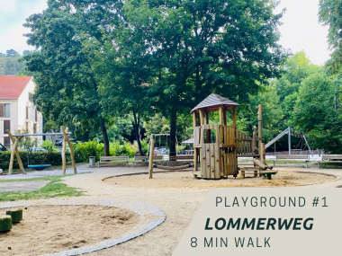Spielplatz Lommerweg: schön schattig und für Kinder jeden Alters