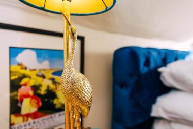 light detail in the Blue attic room