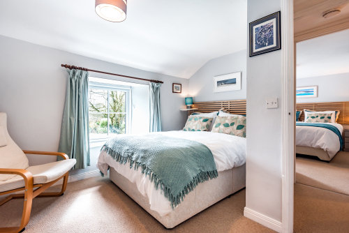 Double and Super Kingsize Bedrooms view - The Cottage