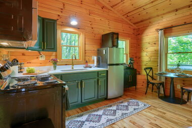 Updated modern kitchen with dinette seating