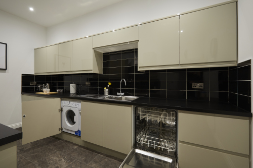 Fully equipped kitchen with everything you need.
