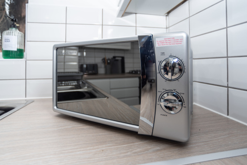 Microwave provided for quick, easy meals - perfect for convenient self-catering during your stay.