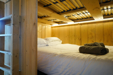 Bed under cabin bed
