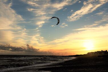 Hythe Beach at dusk