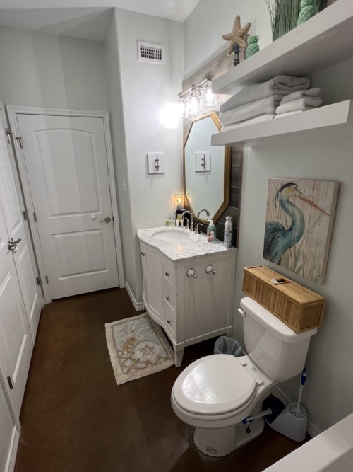 The W/D are located in the 1st floor bathroom closet