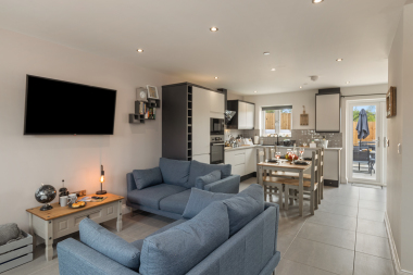 Seating area and Kitchen