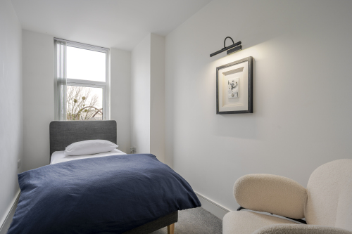 Retreat to this serene and stylish bedroom, designed for ultimate comfort and relaxation. With plush bedding, elegant décor, and soft ambient lighting, it offers a peaceful, luxurious haven to unwind and recharge.