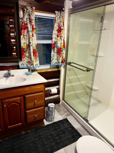 Bathroom with walk in shower