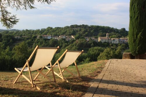 Vue sur le village de Niozelles