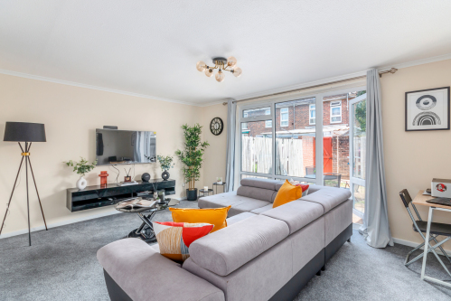Living room with garden view