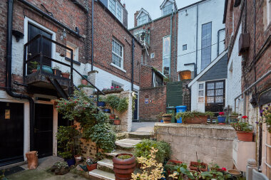 The Small Shared Yard up to the Cottage