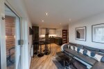 Open plan kitchen/living