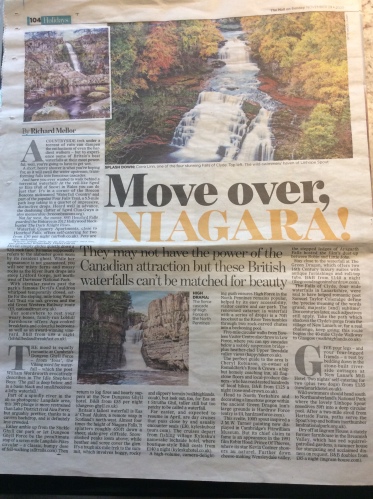 Linhope Spout write up in Mail on Sunday