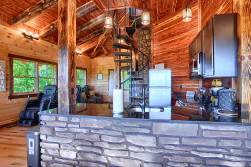 View of Kitchen, from Kitchen Counter, Soaring Eagle Luxury Treehouse