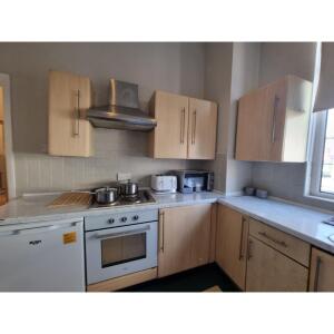 This photo represents the kitchen inside the flat