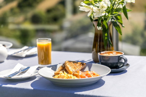 Terrace, coffee and breakfast
