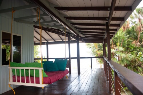 swinging bed on deck
