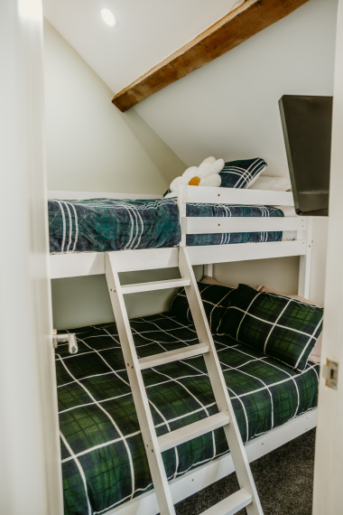 second bedroom with bunk beds 